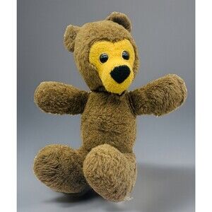 RARE Vintage Animal Fair Large 22” Plush Brown Teddy Bear Shredded Foam Filling